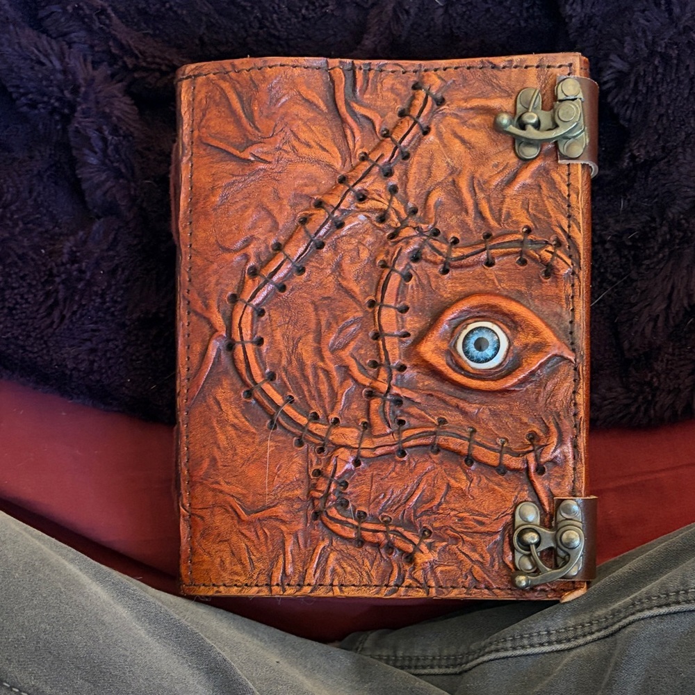 Hocus Pocus Inspired Genuine Leather Journal with Eye Design